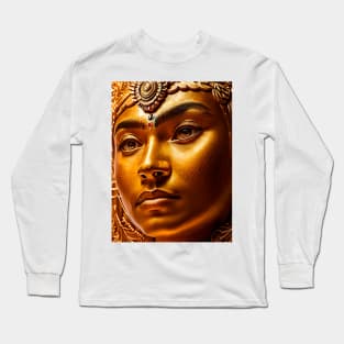 Golden face of the holy youth Buddha Long Sleeve T-Shirt